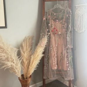 JUST FAB | Dress | Long Sleeve | Pink Floral | M